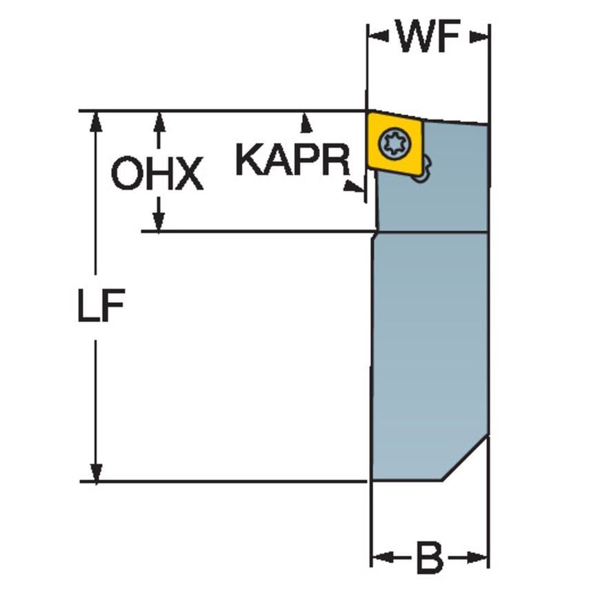 CoroTurn 107 QS Shank Tool for Turning QS-SCACR083X