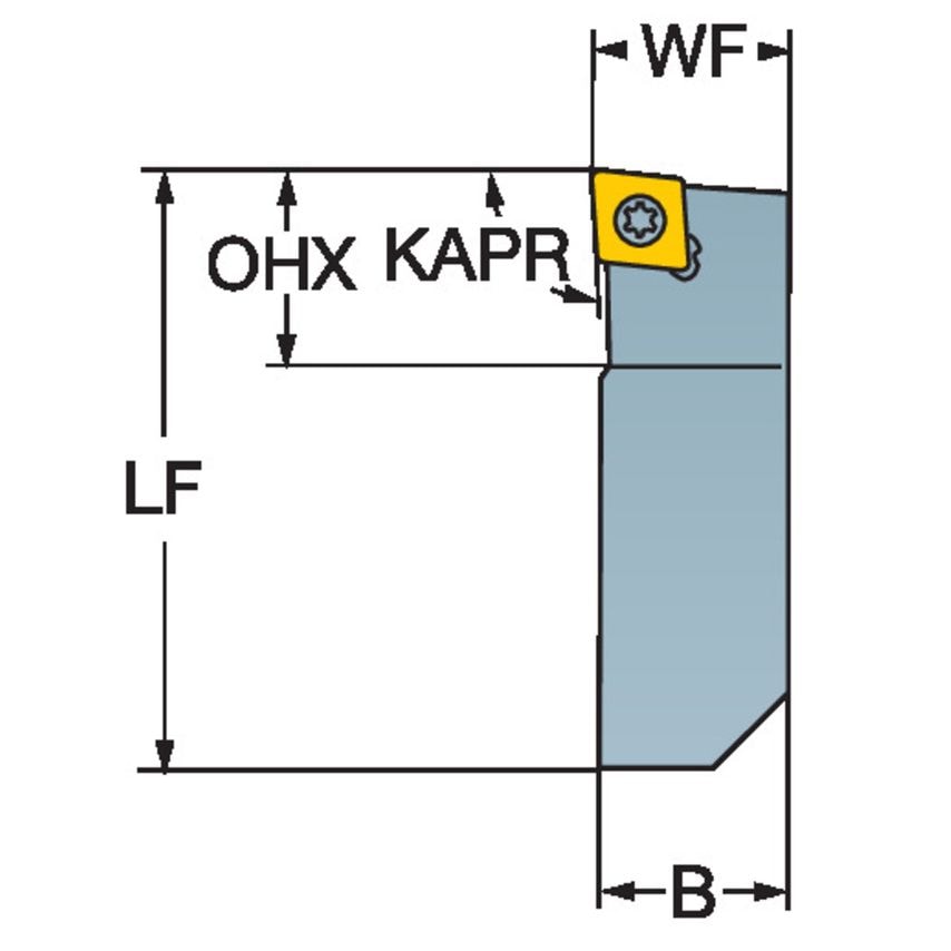 CoroTurn 107 QS Shank Tool for Turning QS-SCLCR103X