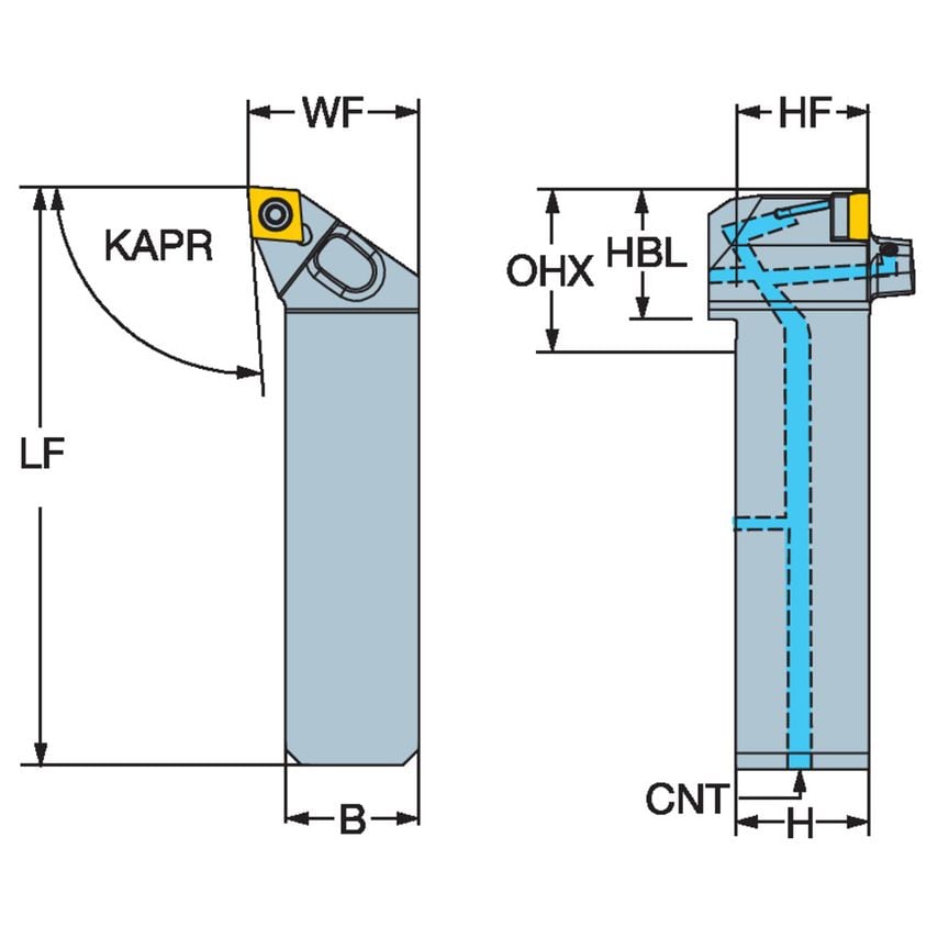 CoroTurn 107 QS Shank Tool for Turning QS-SCLCR252509C