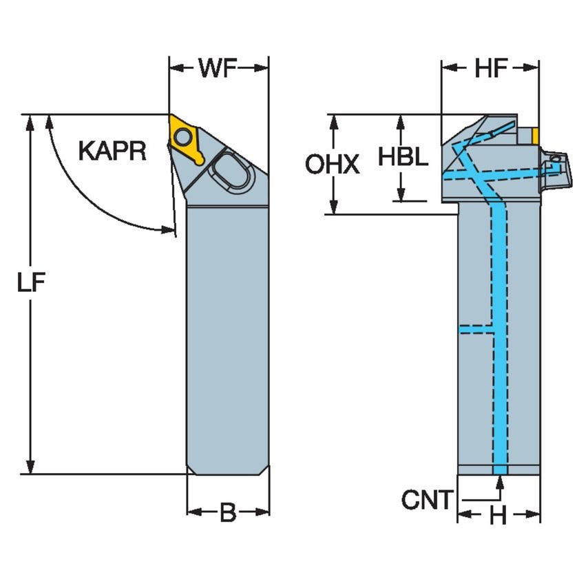 CoroTurn 107 QS Shank Tool for Turning QS-SDJCL163C