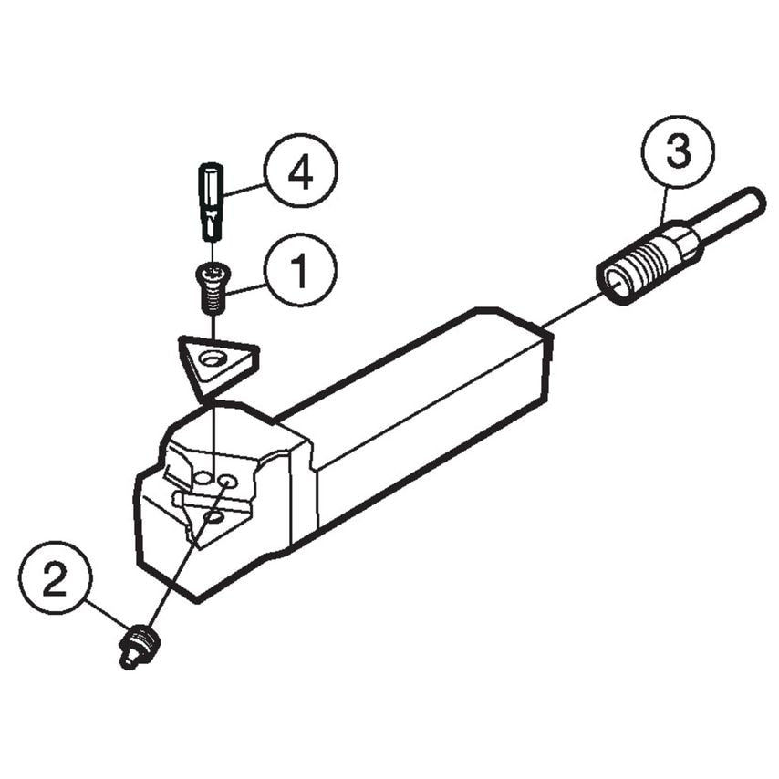 CoroTurn 107 QS Shank Tool for Turning QS-SDJCR06082 x HP