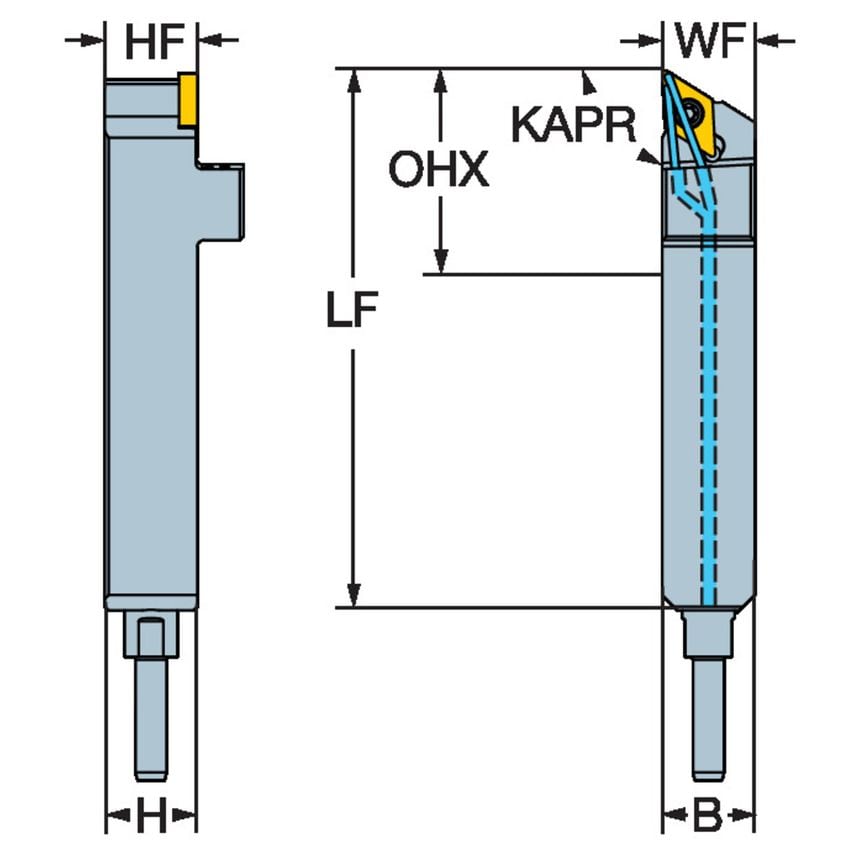 CoroTurn 107 QS Shank Tool for Turning QS-SDJCR083 x HP-M