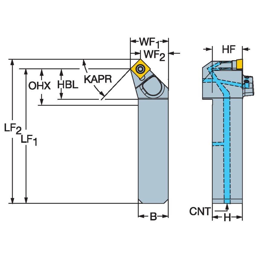 CoroTurn 107 QS Shank Tool for Turning QS-SSDCR202009C