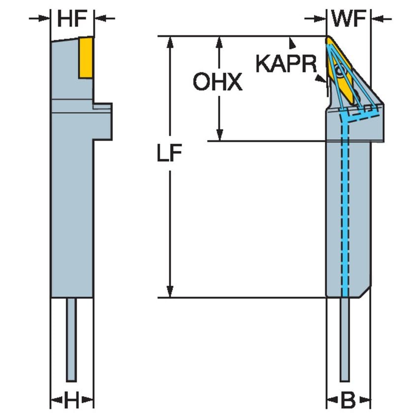 CoroTurn 107 QS Shank Tool for Turning QS-SVJCL06082 x HP