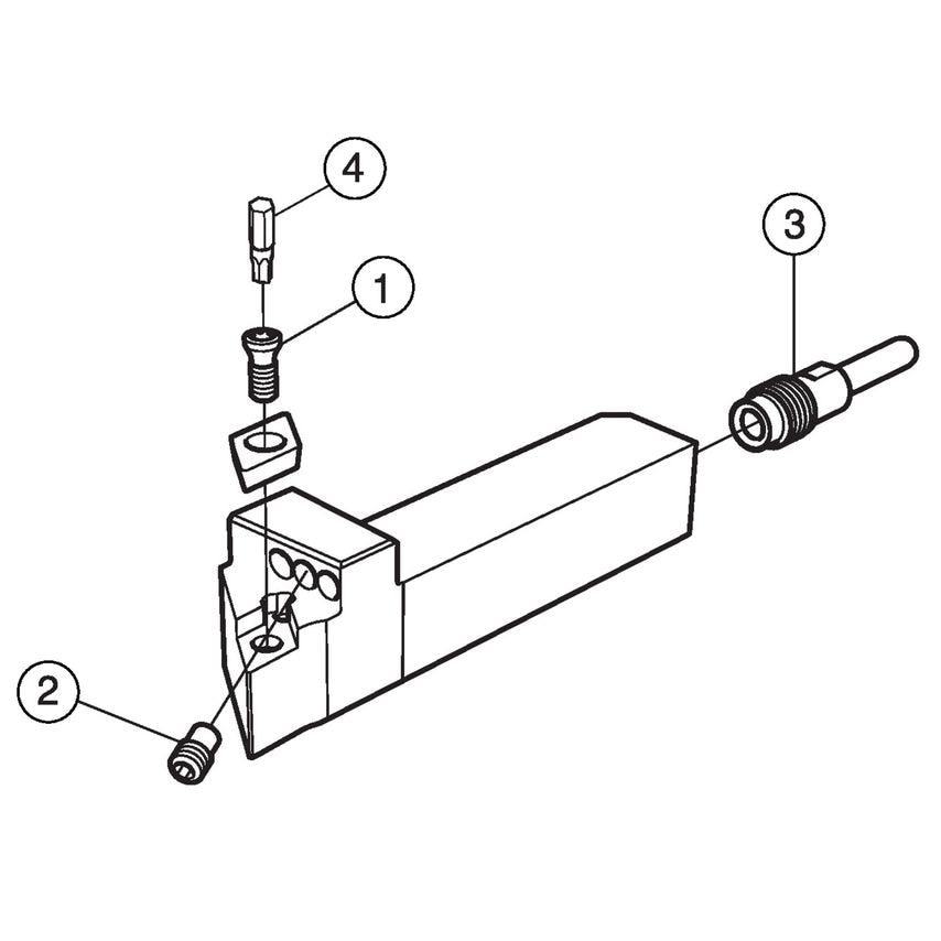 CoroTurn 107 QS Shank Tool for Turning QS-SVJCR082 x HP-M