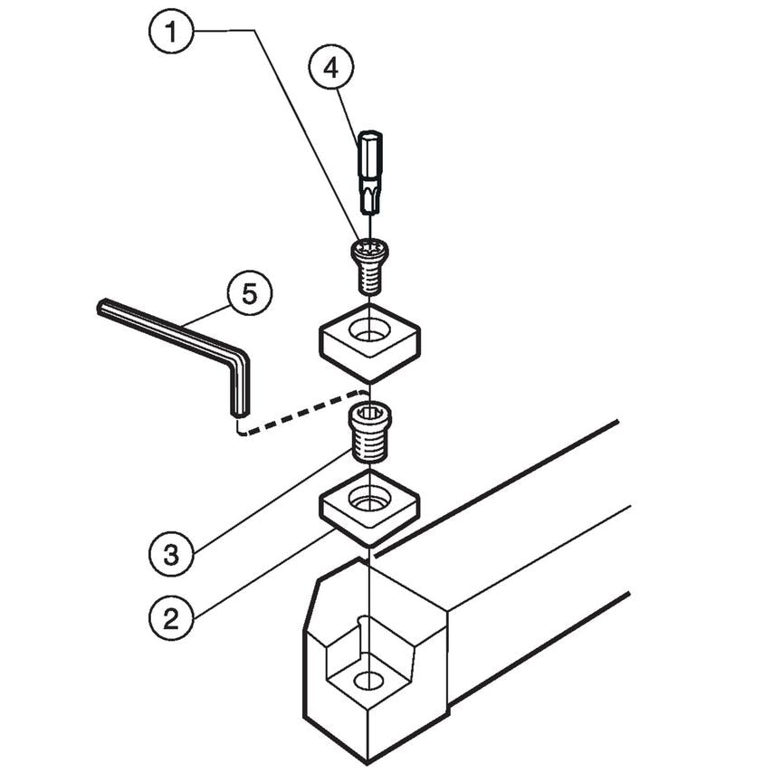 CoroTurn 107 Shank Tool for Turning SCACR083C-S