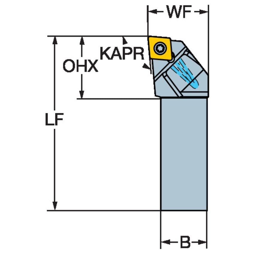 CoroTurn 107 Shank Tool for Turning SCLCR103HP