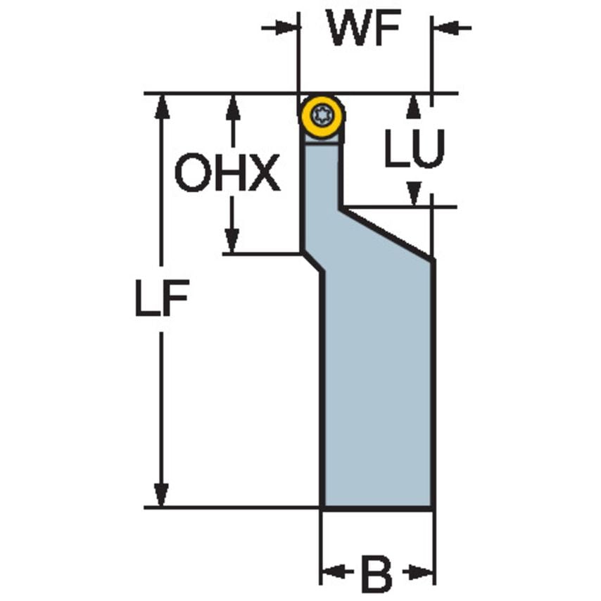 CoroTurn 107 Shank Tool for Turning SRSCR164D