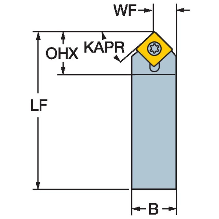 CoroTurn 107 Shank Tool for Turning SSDCN123B