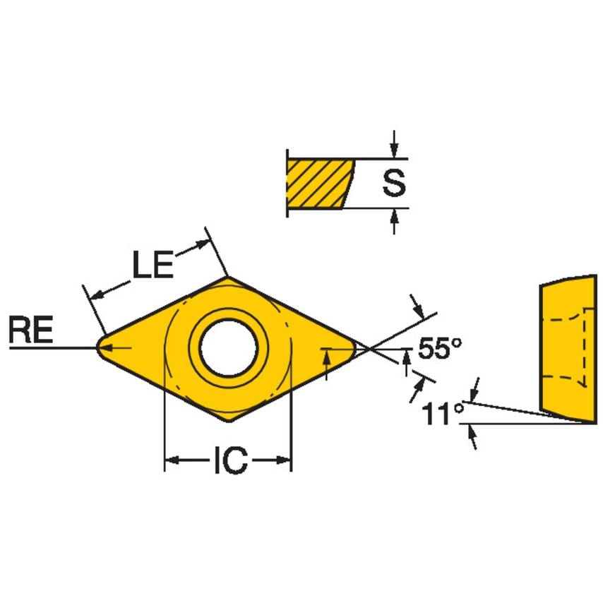 CoroTurn 111 Insert for Turning DPMT11T308-PM4415