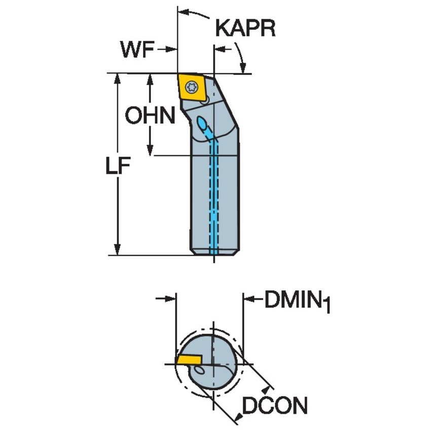 CoroTurn 111 Solid Carbide Boring Bar for Turning E06M-SCLPR2-R