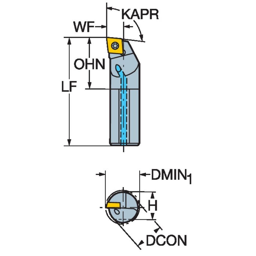 CoroTurn 111 Solid Carbide Boring Bar for Turning E06M-SCLPR2