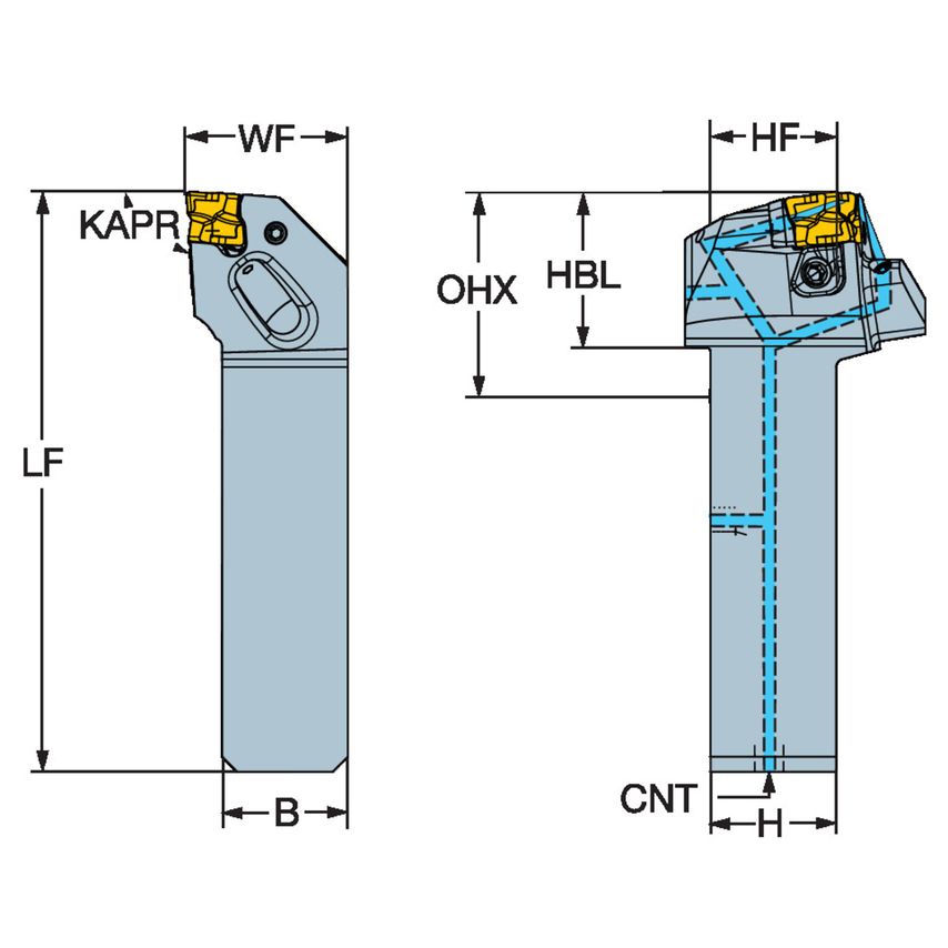 CoroTurn 300 QS Shank Tool for Turning QS-3-80-LR12-22-10C