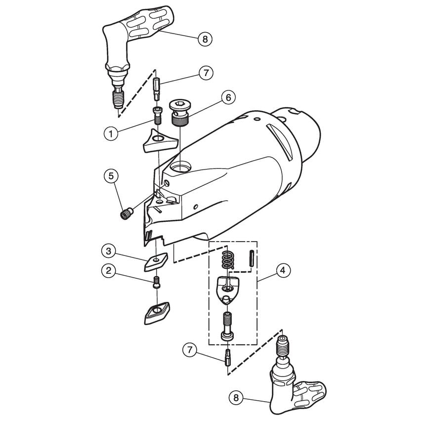 CoroTurn Prime Cutting Unit for Turning C8-T-A11B11L-160