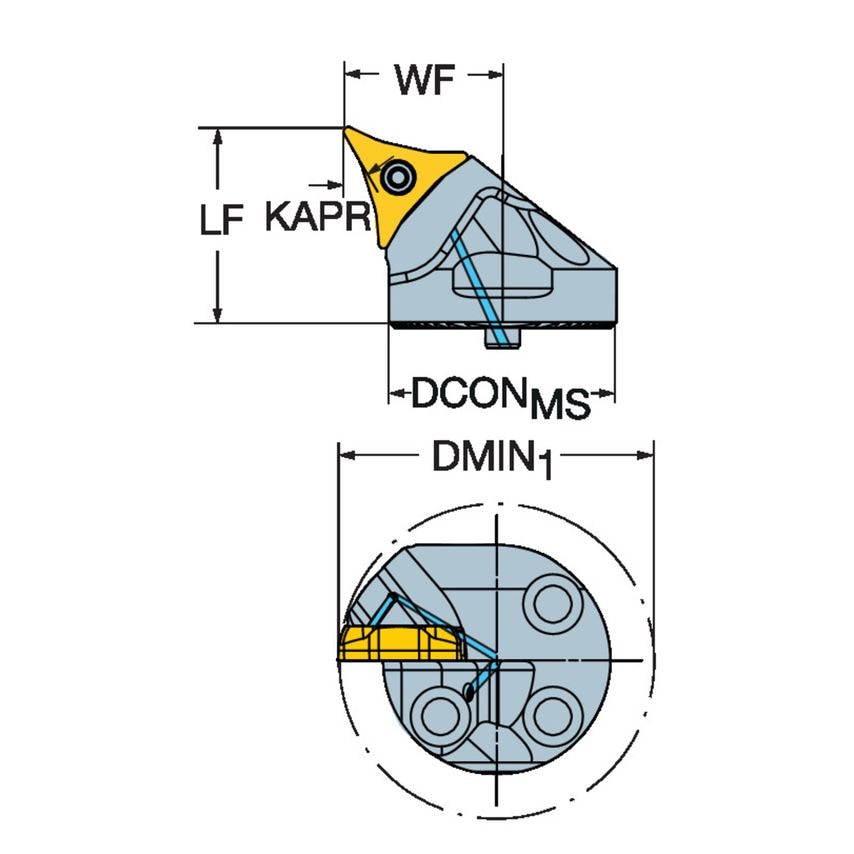 CoroTurn Prime Head for Turning SL-CP-30AR-40-11C