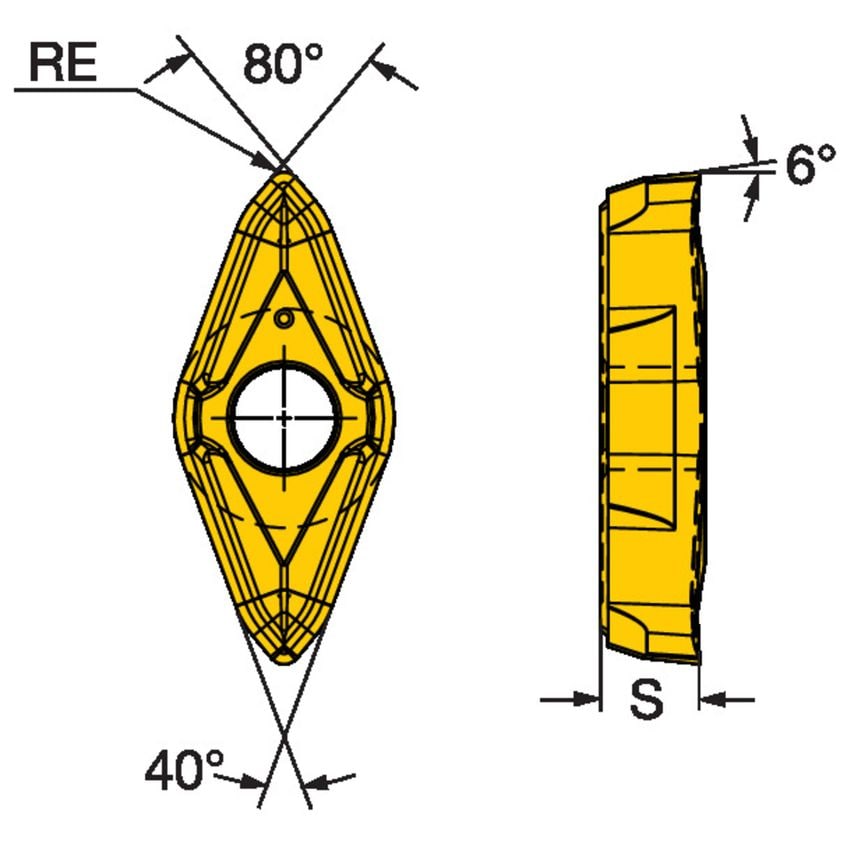CoroTurn Prime Insert for Turning CP-B1108-H3W1115