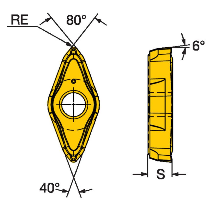 CoroTurn Prime Insert for Turning CP-B1108-L44325