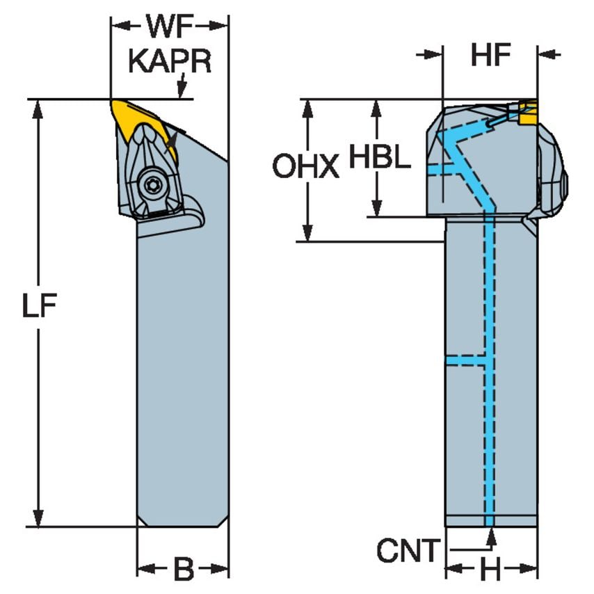 CoroTurn Prime QS Shank Tool for Turning QS-CP-25BL-16-11B