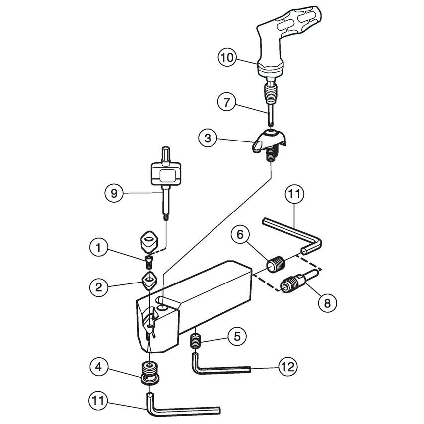 CoroTurn Prime QS Shank Tool for Turning QS-CP-25BL-2020-11B