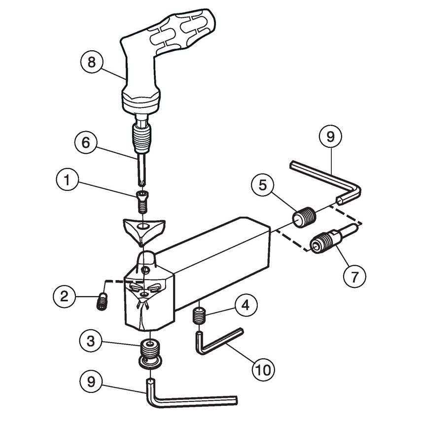 CoroTurn Prime QS Shank Tool for Turning QS-CP-30AL-16-11C