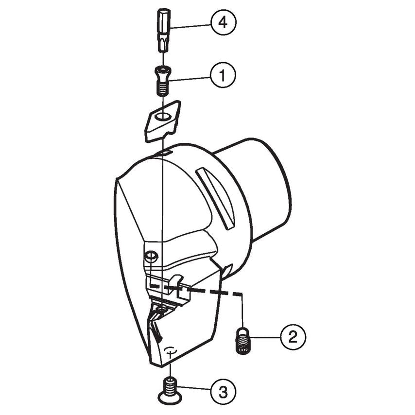 CoroTurn TR Cutting Unit for Turning C5-TR-V13HBL-35060C