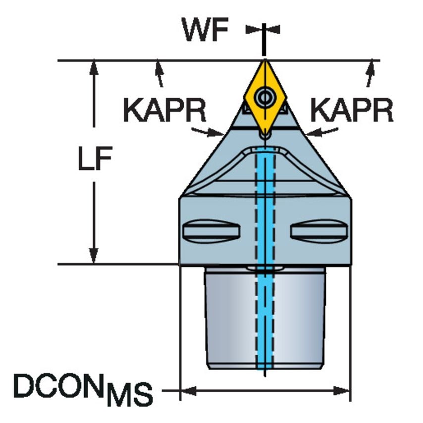 CoroTurn TR Cutting Unit for Turning C6-TR-D13NCN-00065C