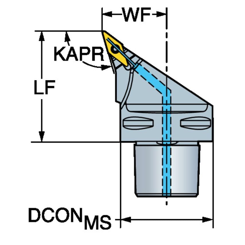 CoroTurn TR Cutting Unit for Turning C6-TR-V13HBR-45065C