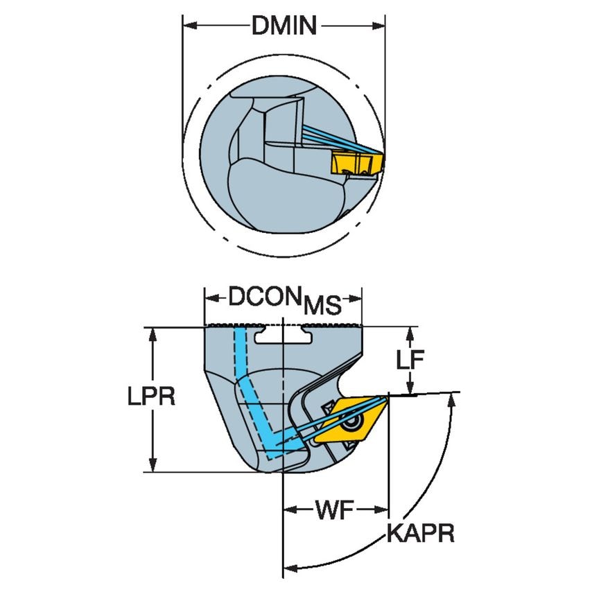 CoroTurn TR Head for Back Boring TITR-W4R-D13UX27A