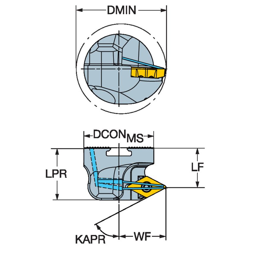 CoroTurn TR Head for Turning TITR-W4L-D13X-27A