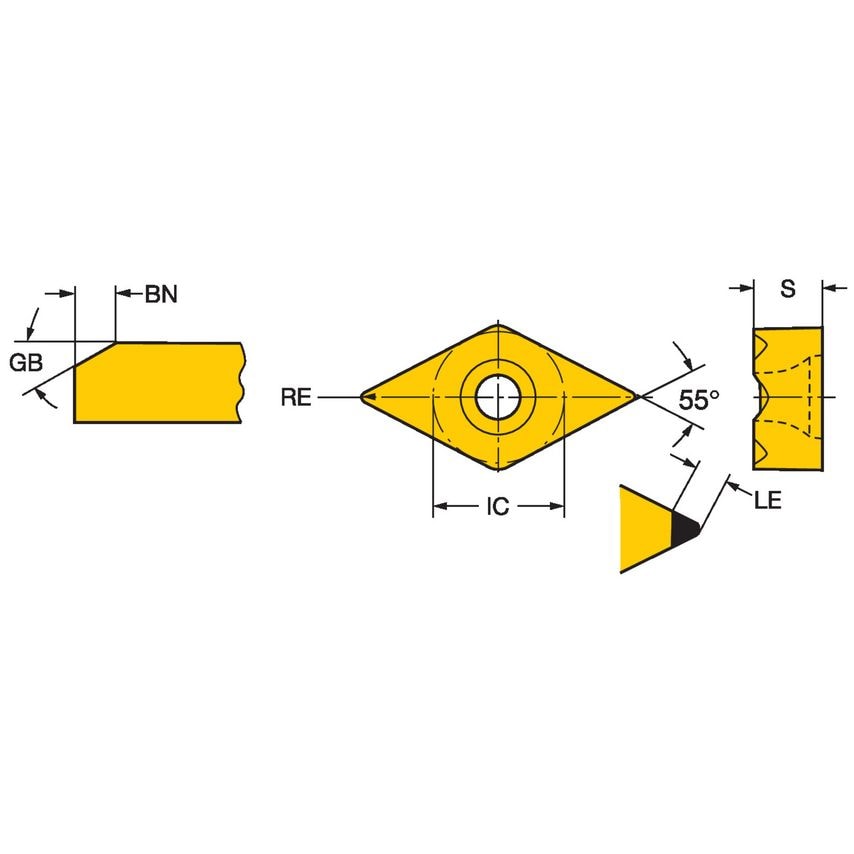 CoroTurn TR Insert for Turning TR-DC1308S01020F7125