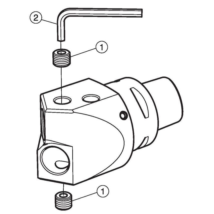 Coromant Capto Miniturret for Two Boring Bars C6-ABB-25-2