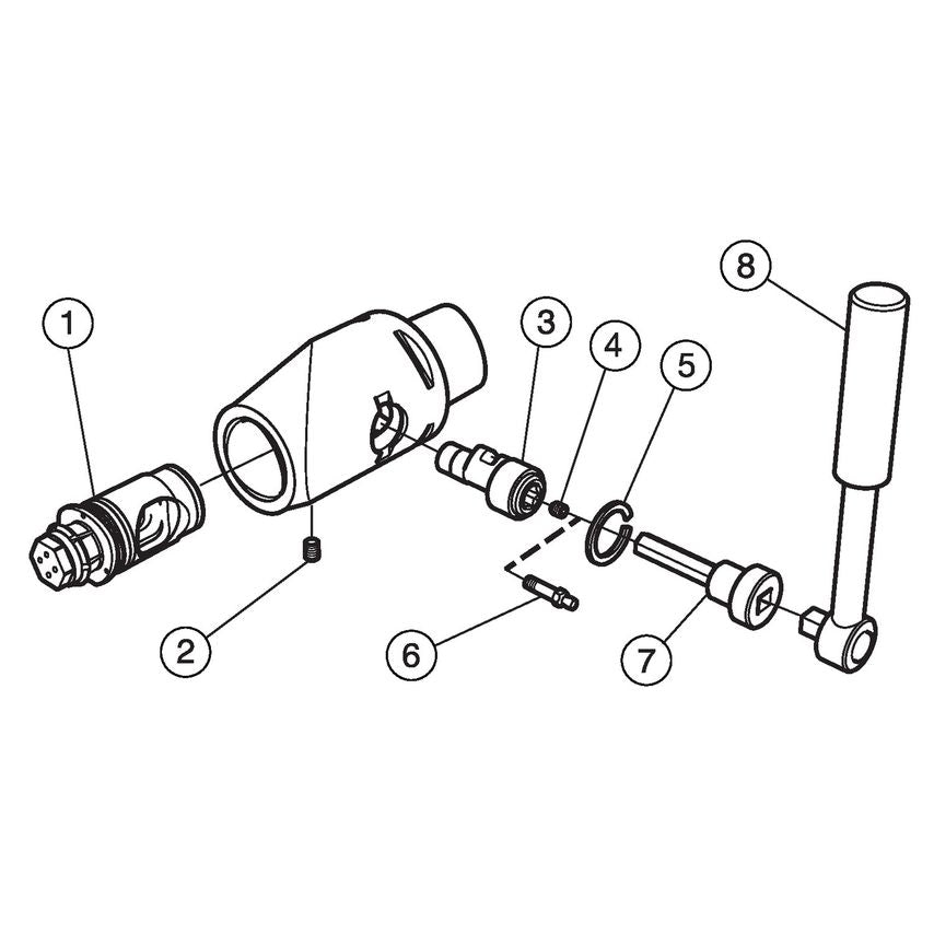 Coromant Capto Offset Reduction Adapter with Quick Change C6-QC-C5-100L07