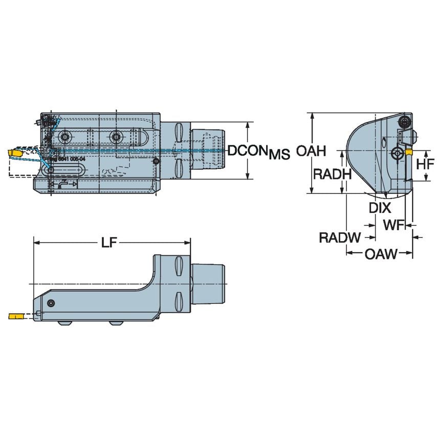 Coromant Capto to Blade Adapter C10-APBR-240-45HP