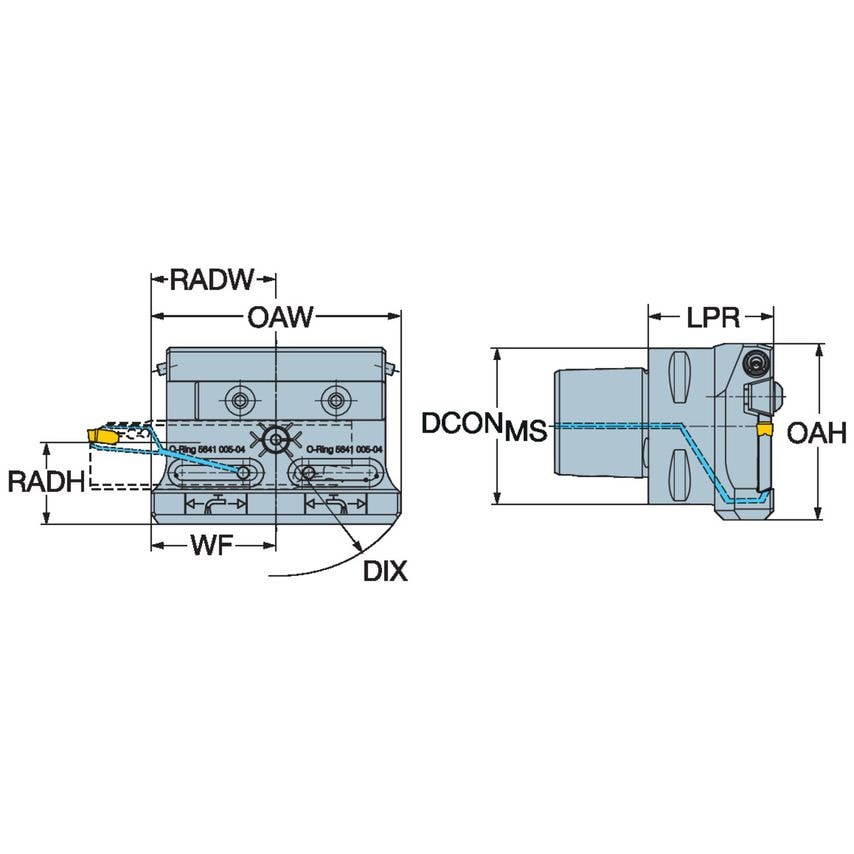 Coromant Capto to Blade Adapter C6-APBA-050-25HP