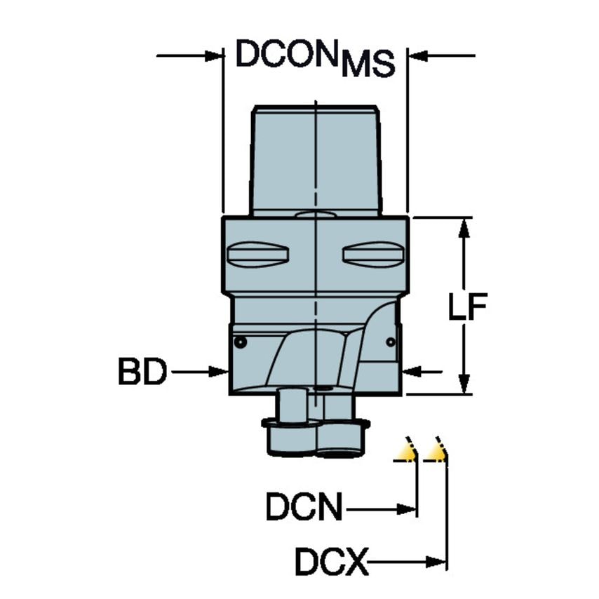 Coromant Capto to CoroBore BR20 Tool Body C3-BR20-A-066