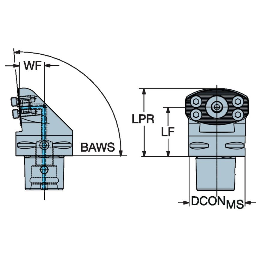 Coromant Capto to CoroTurn SL70 Adapter C6-SL70-RX-005-055