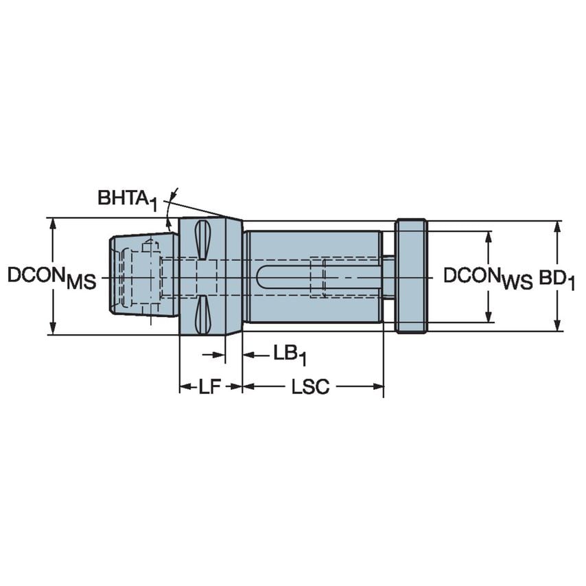 Coromant Capto to Side and Face Mill Arbor Adapter C6-A391.10-25030