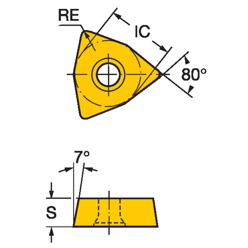 Coromant U Insert for Drilling WCMX050308-58235