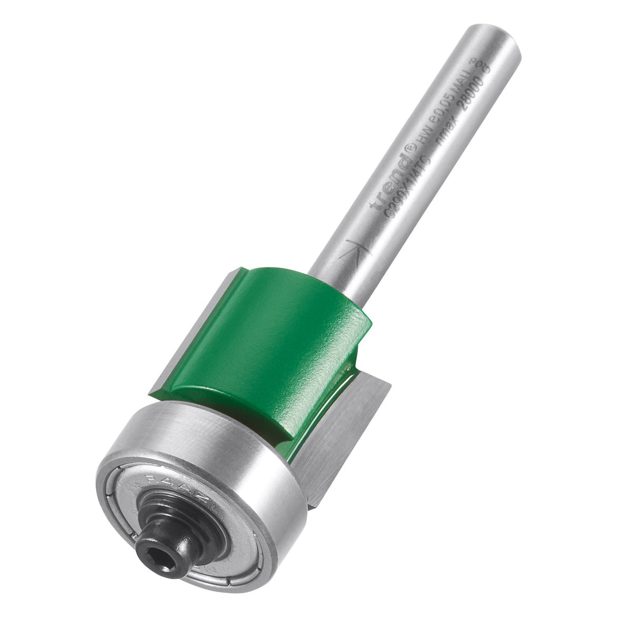 CraftPro 1/4in Low Profile Bearing Guided Trimmer 19.1 Dia x 16mm Cut Depth