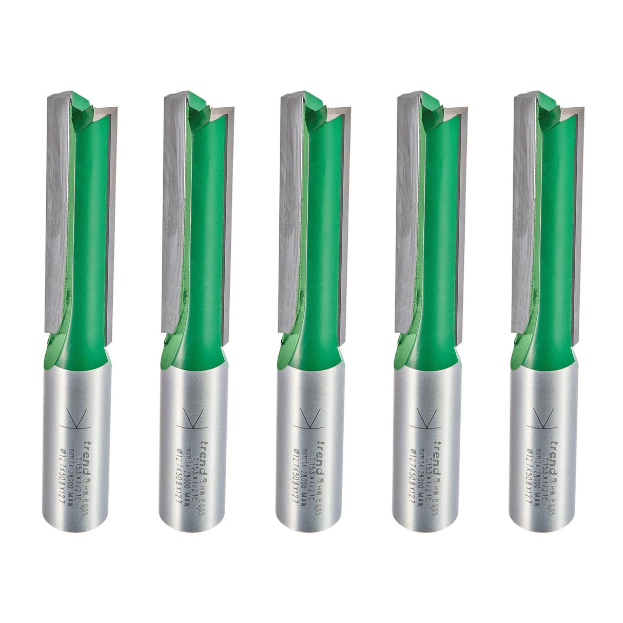 Craft Pro 12.7mm x 50mm (1/2) Shank Worktop Router Cutter Bits - 5 Piece Kitchen Fitters Pack