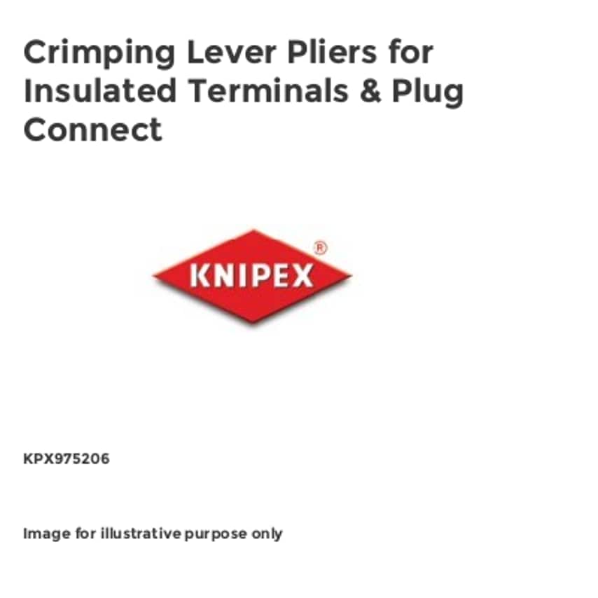 Crimping Lever Pliers for Insulated Terminals & Plug Connect KPX975206