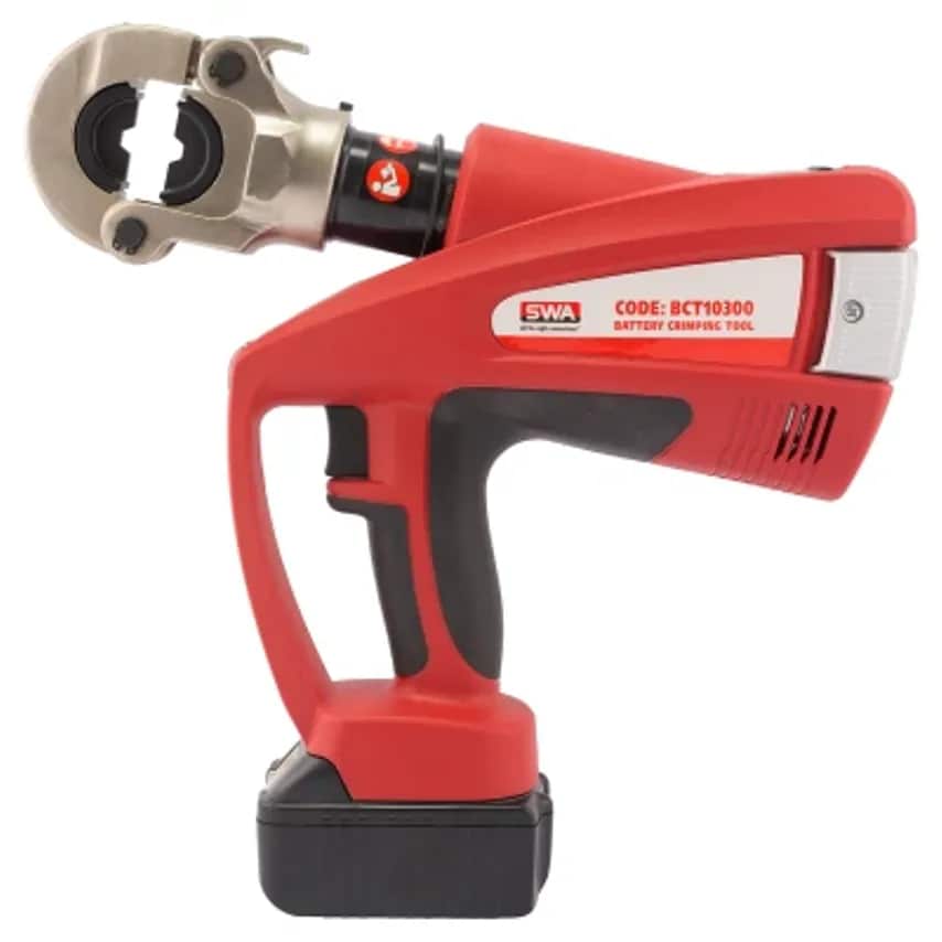 Crimping Tool Battery Operated 10-300mm2 Red Plastic