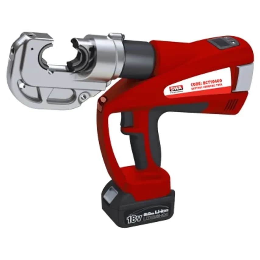 Crimping Tool Battery Operated 10-400mm2 Red Plastic