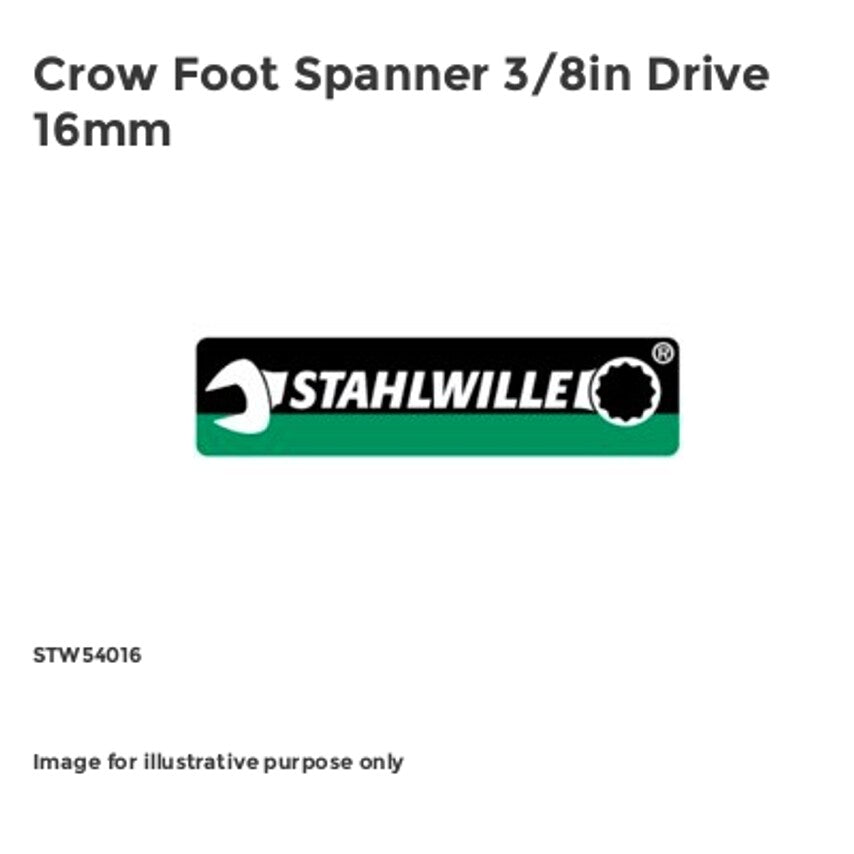 Crow Foot Spanner 3/8in Drive 16mm