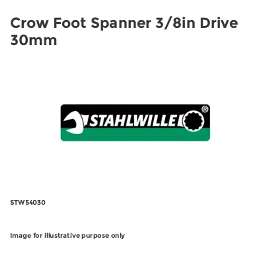 Crow Foot Spanner 3/8in Drive 30mm STW54030