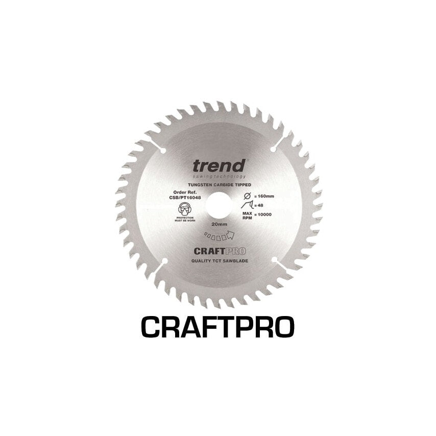 Csb/PT16048 Craft Saw Blade Panel Trim 160mm x 48 Teeth x 20mm