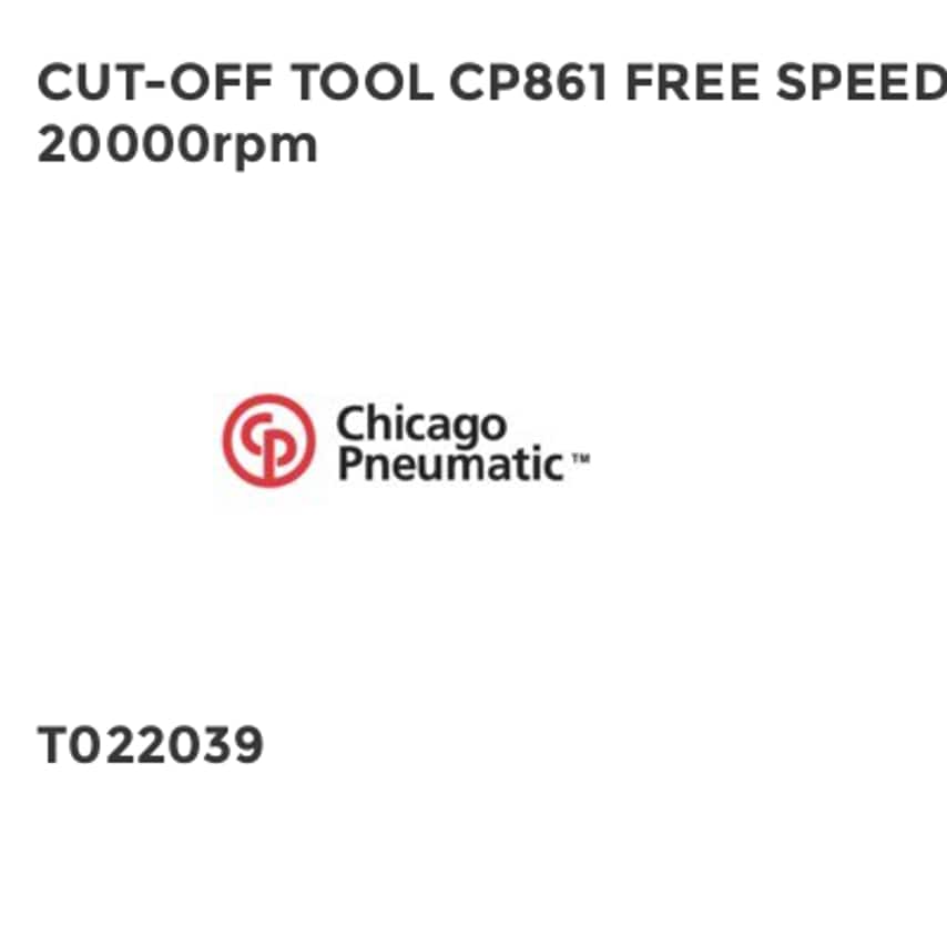 Cut-off Tool CP861 Free Speed 20000RPM