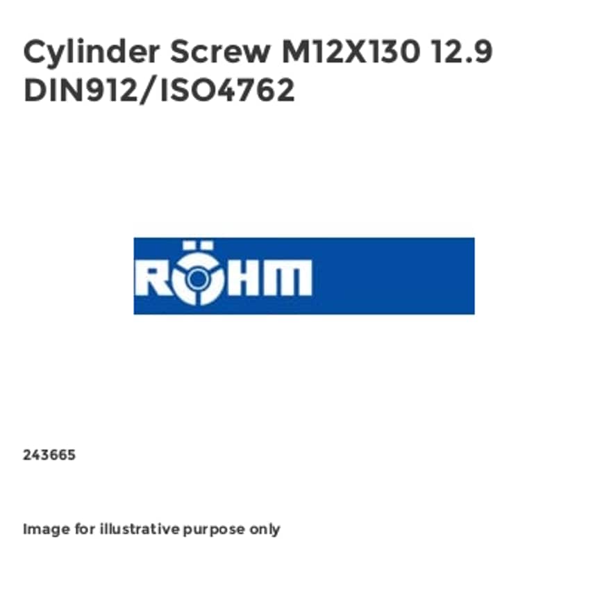 Cylinder Screw M12X130 12.9 DIN912/ISO4762