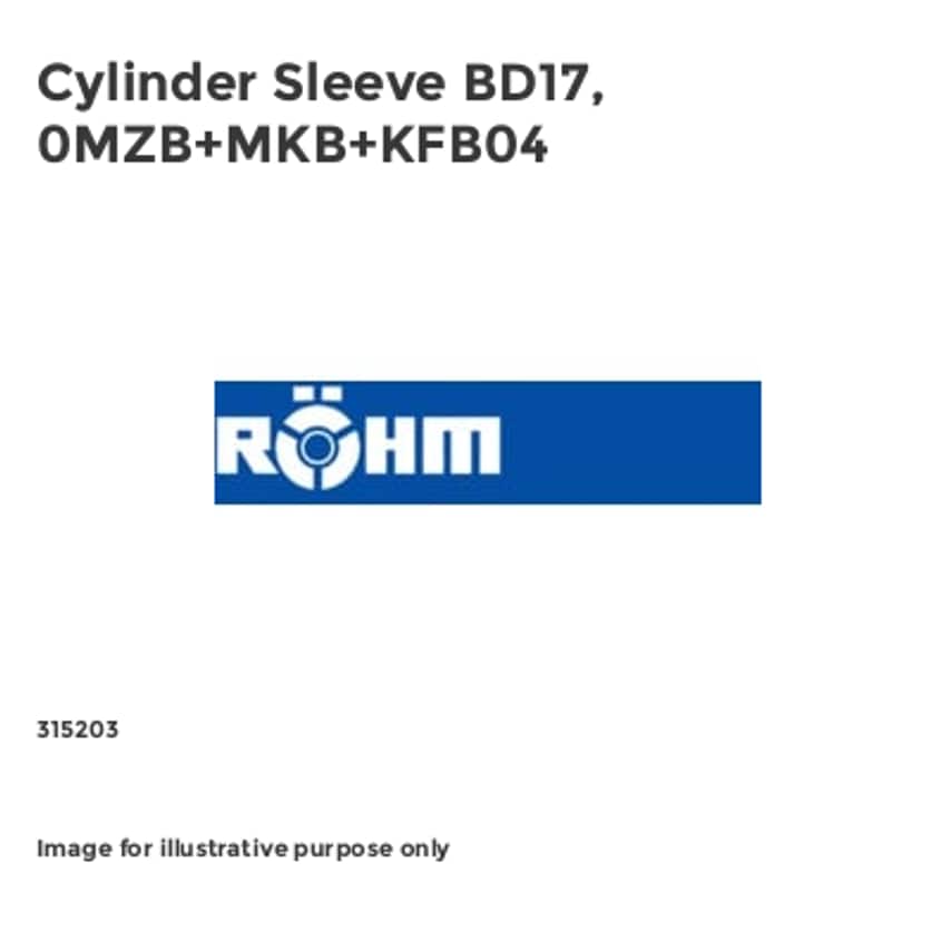 Cylinder Sleeve BD17, 0MZB+MKB+KFB04