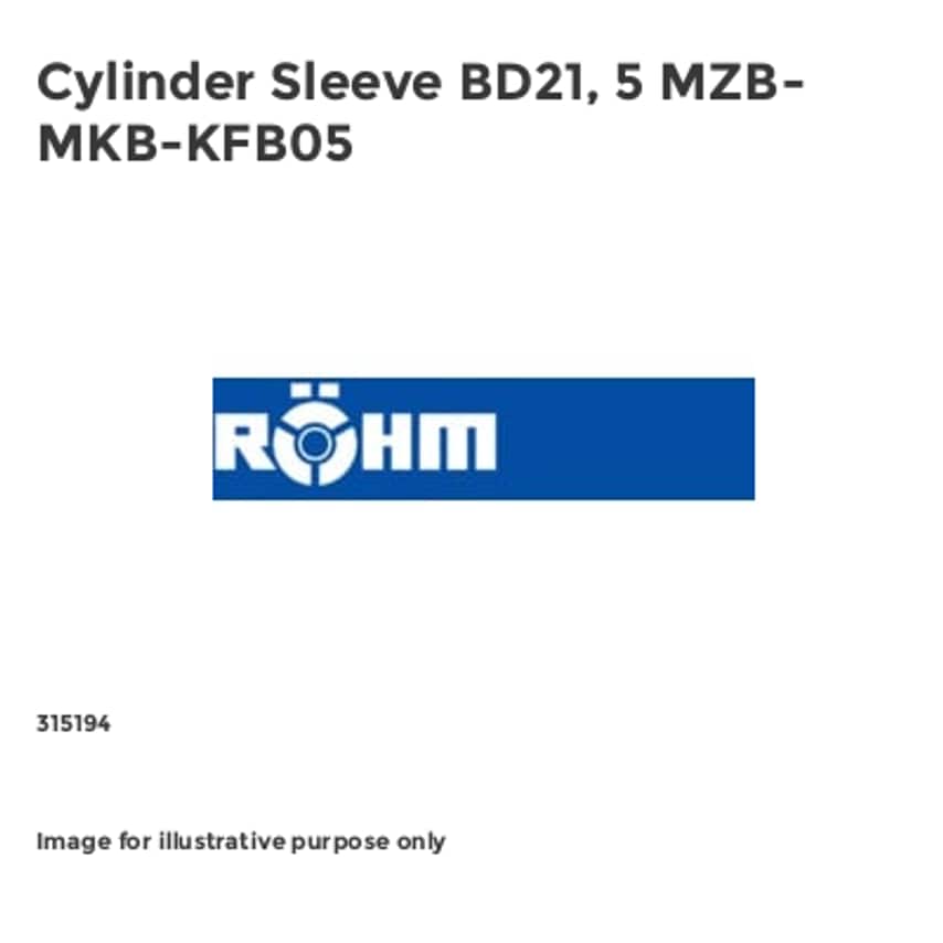 Cylinder Sleeve BD21, 5 MZB-MKB-KFB05